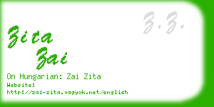 zita zai business card